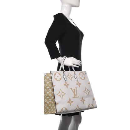 Louis Vuitton Monogram Giant Onthego GM Kaki Beige 2 of 13