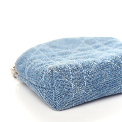 Christian Dior Denim Cannage Coin Purse Blue 8 of 9