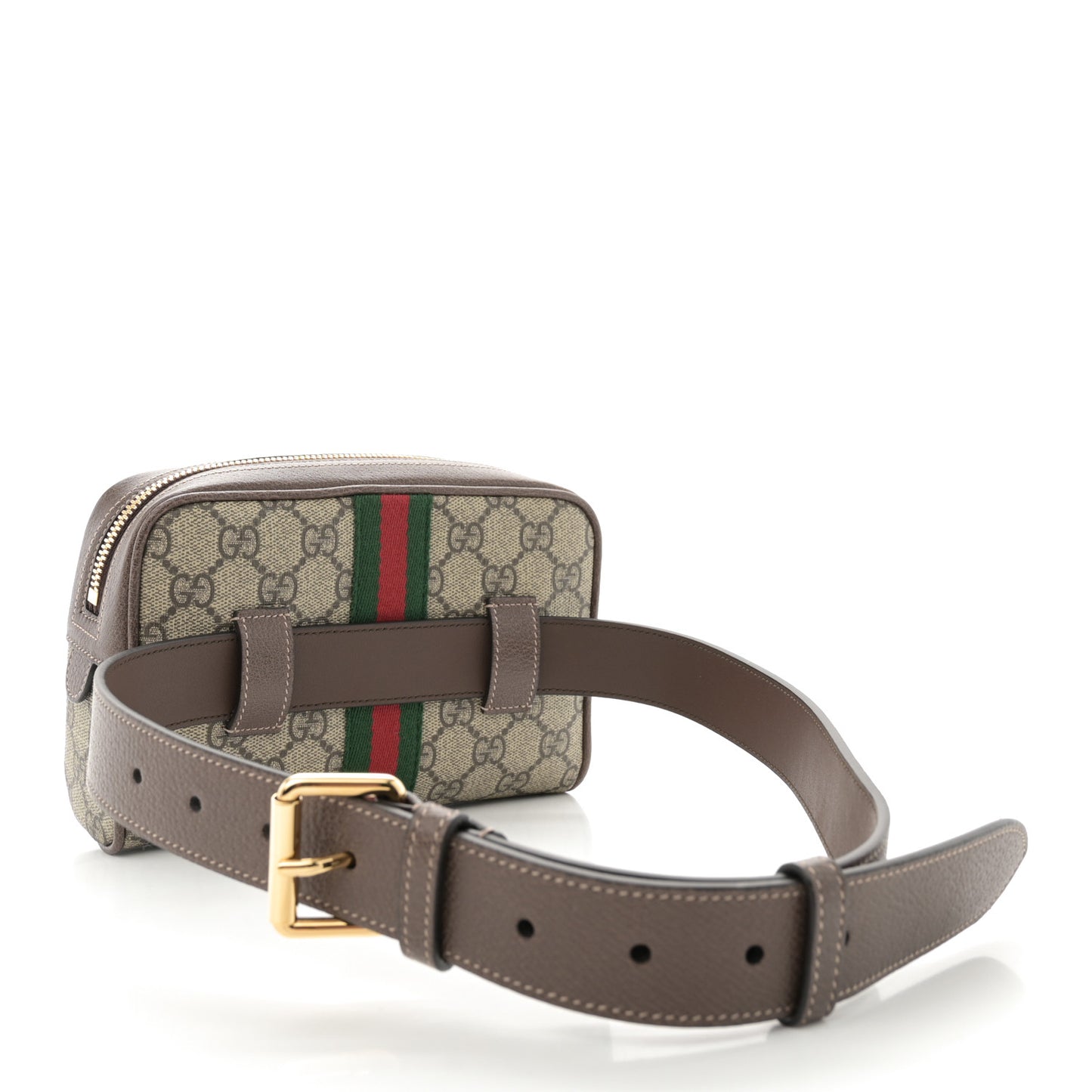 GG Supreme Monogram Small Ophidia Belt Bag 75 30 Dark Brown