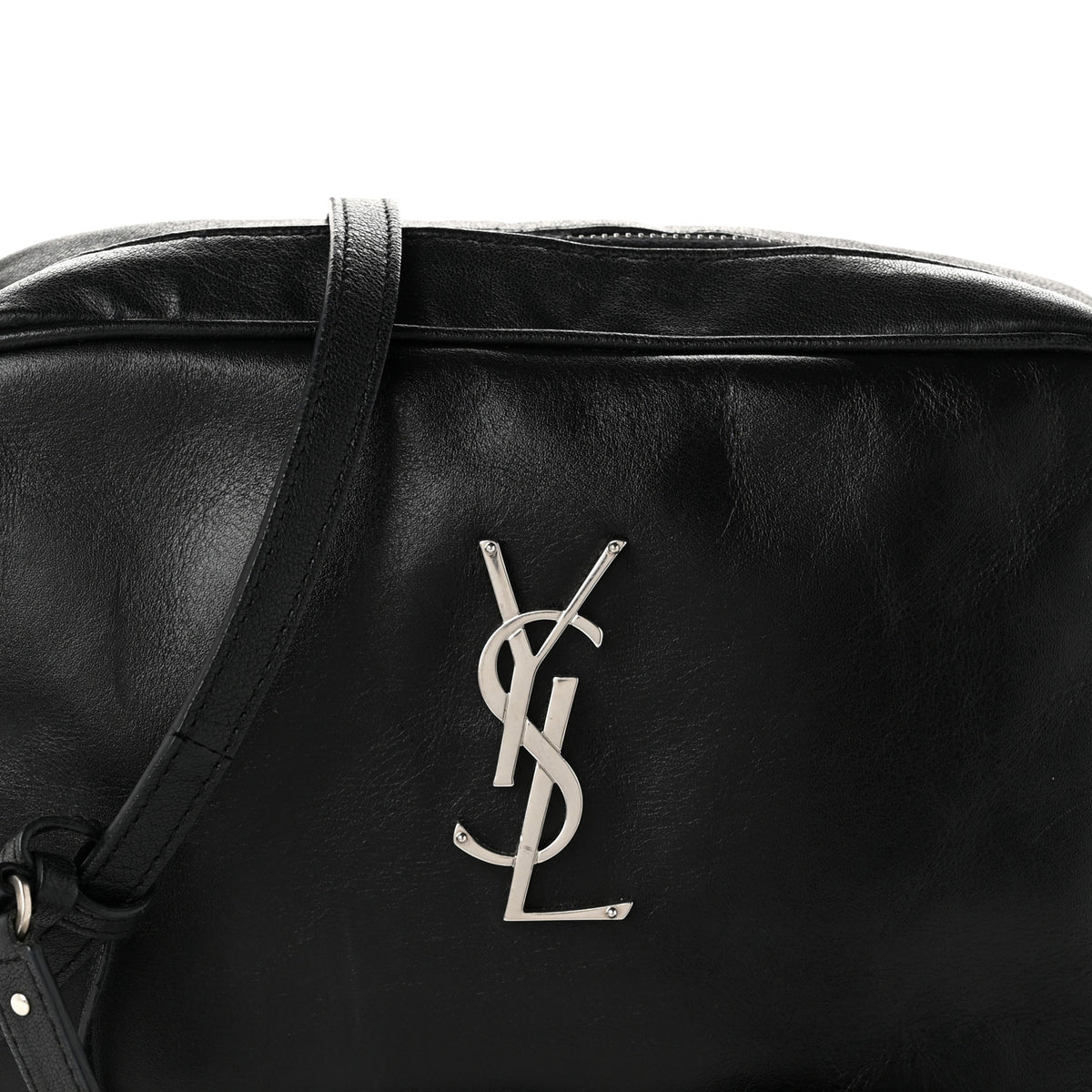 Saint Laurent Calfskin Monogram Lou Camera Bag Black 8 of 10