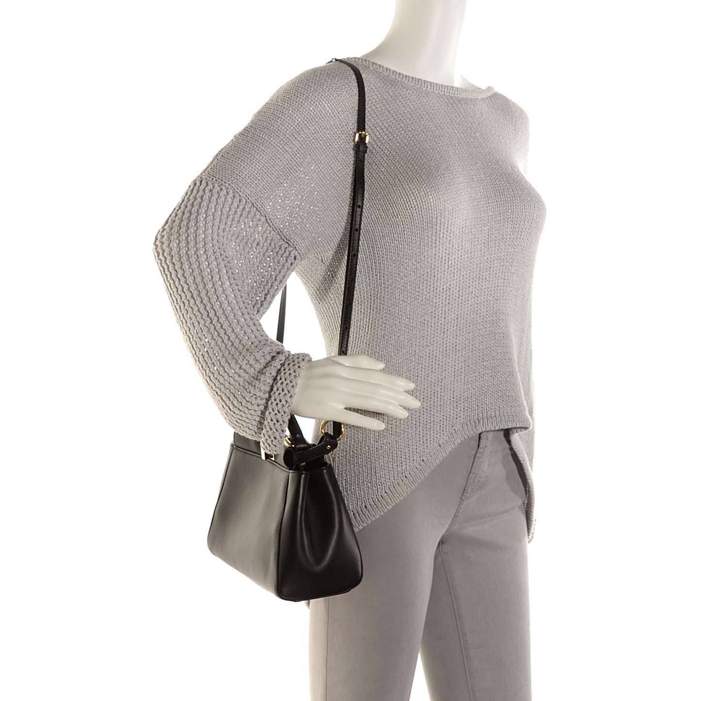 Nappa Mini Peekaboo Iconic Satchel Black