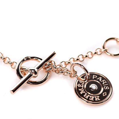Hermes 18K Rose Gold Diamond Gambade Bracelet ST 4 of 5