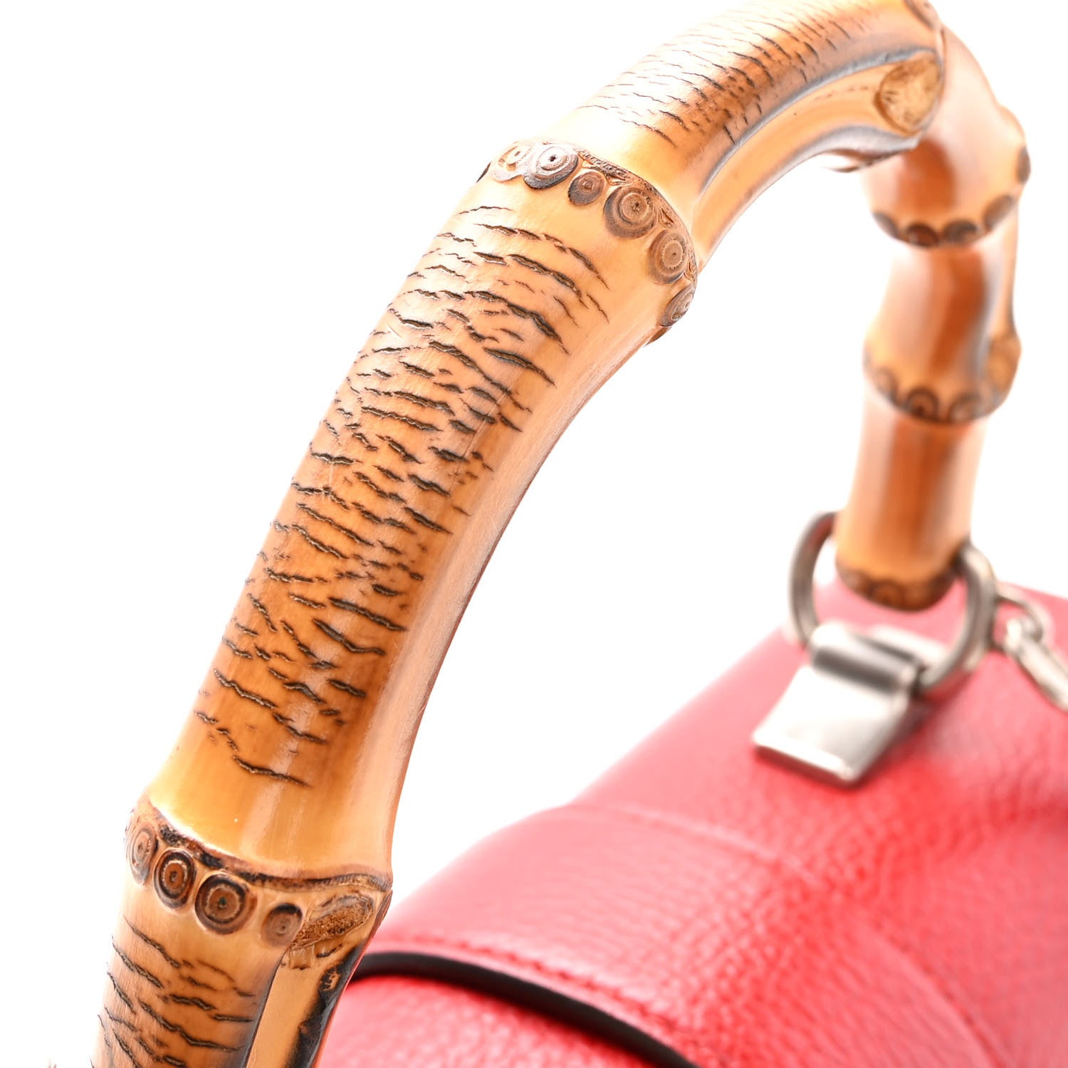 Gucci Dollar Calfskin Crystal Web Medium Dionysus Bamboo Top Handle Bag Hibiscus Red Black Diamond 12 of 14