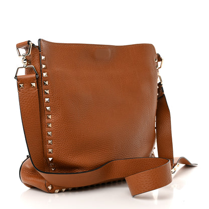 Valentino Garavani Pebbled Calfskin Large Rockstud Flip-Lock Messenger Bag Light Cuir 3 of 11