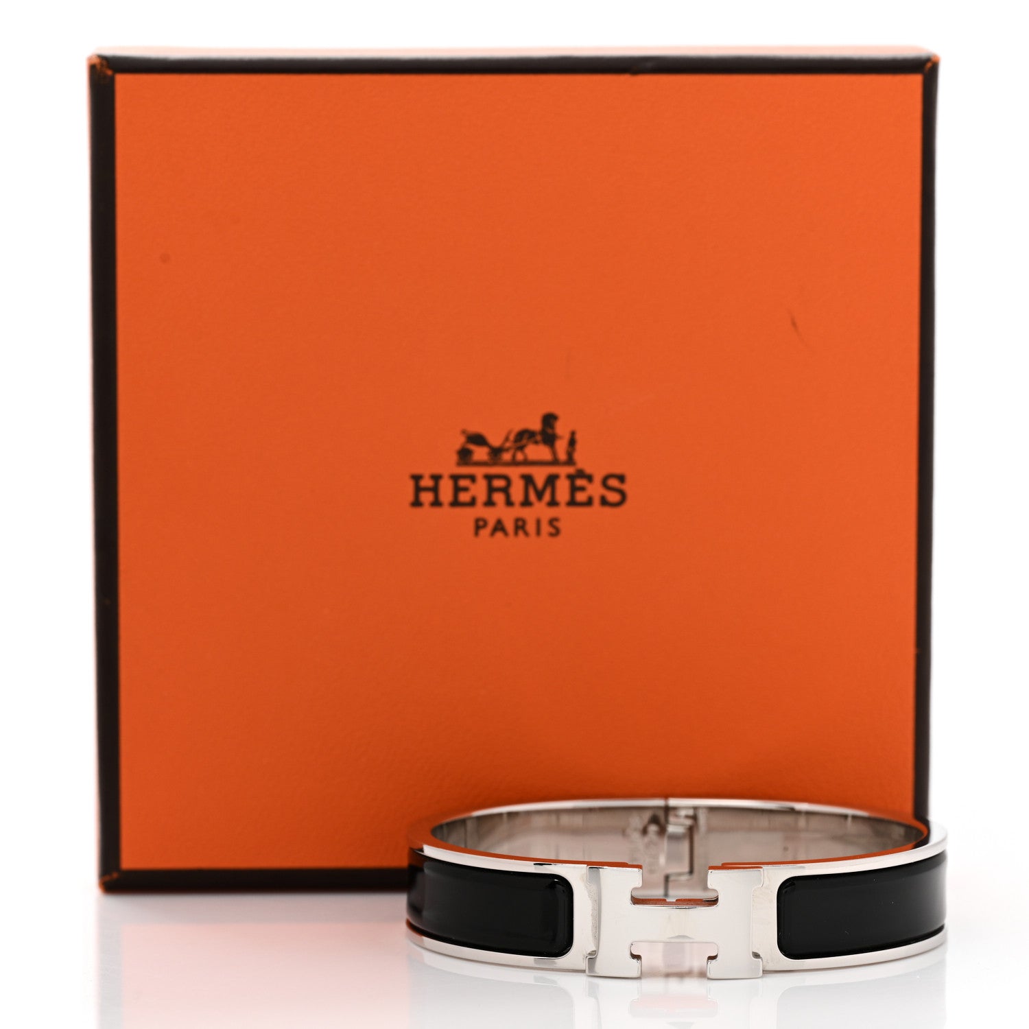 Hermes Enamel Narrow Clic Clac H Bracelet PM Black 6 of 6