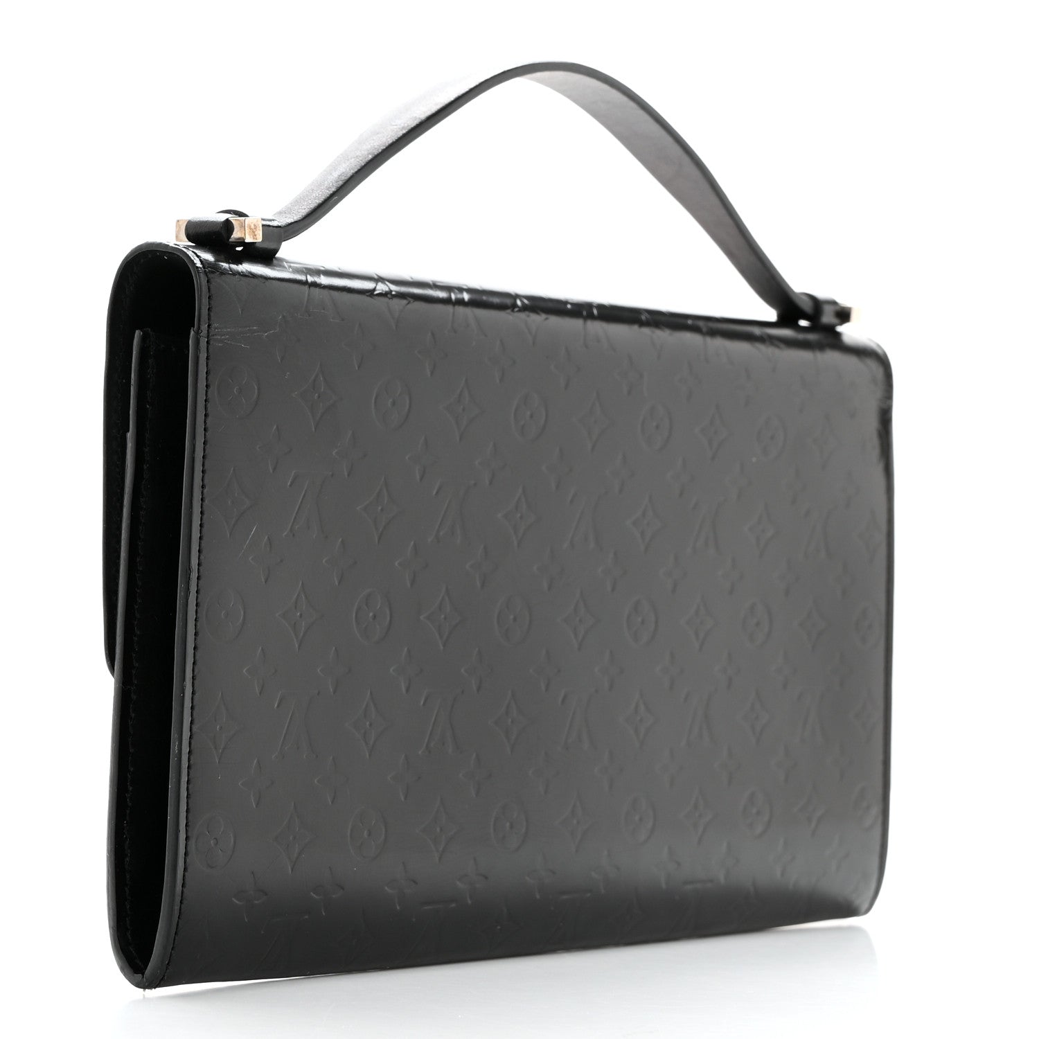 Louis Vuitton Monogram Glace Anouchka Pochette MM Black 3 of 6