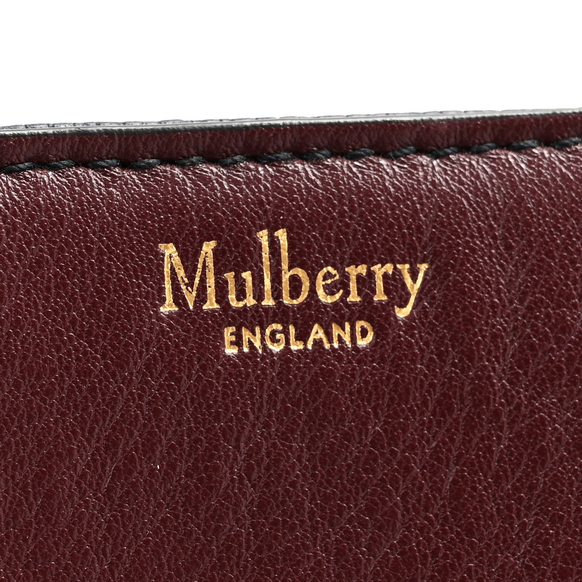 Mulberry Natural Grain Calfskin College Stripe Oversized Bayswater Navy White Oxblood 5 of 13