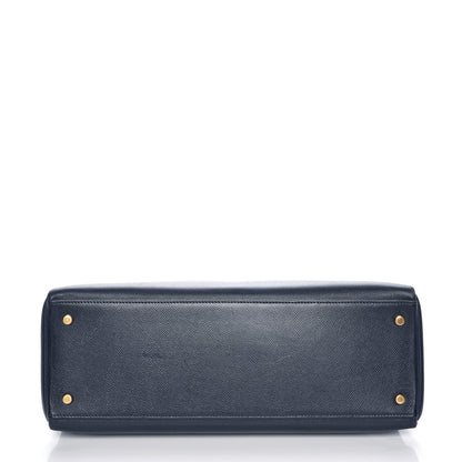 Hermes Courchevel Kelly Retourne 35 Bleu Marine 5 of 28