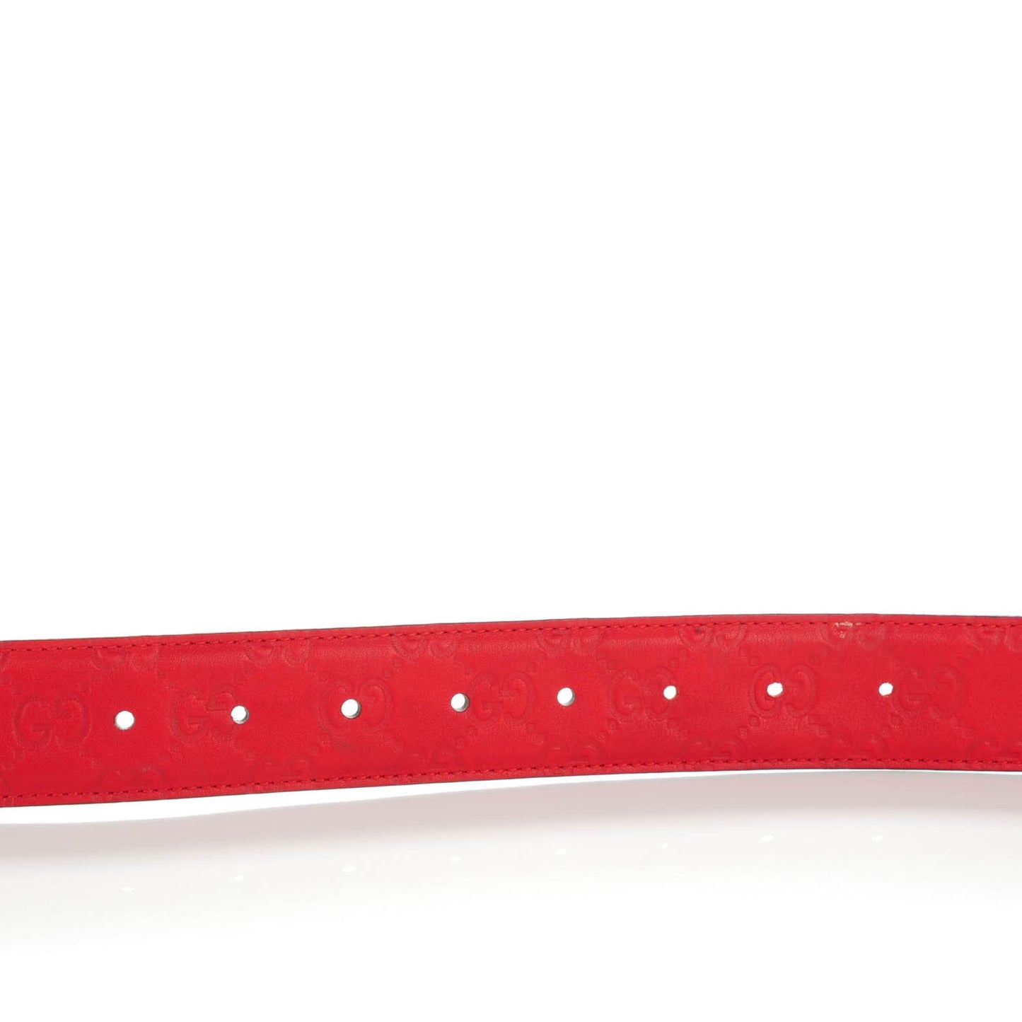 Guccissima Signature Interlocking G 37mm Belt 80 32 Rosso