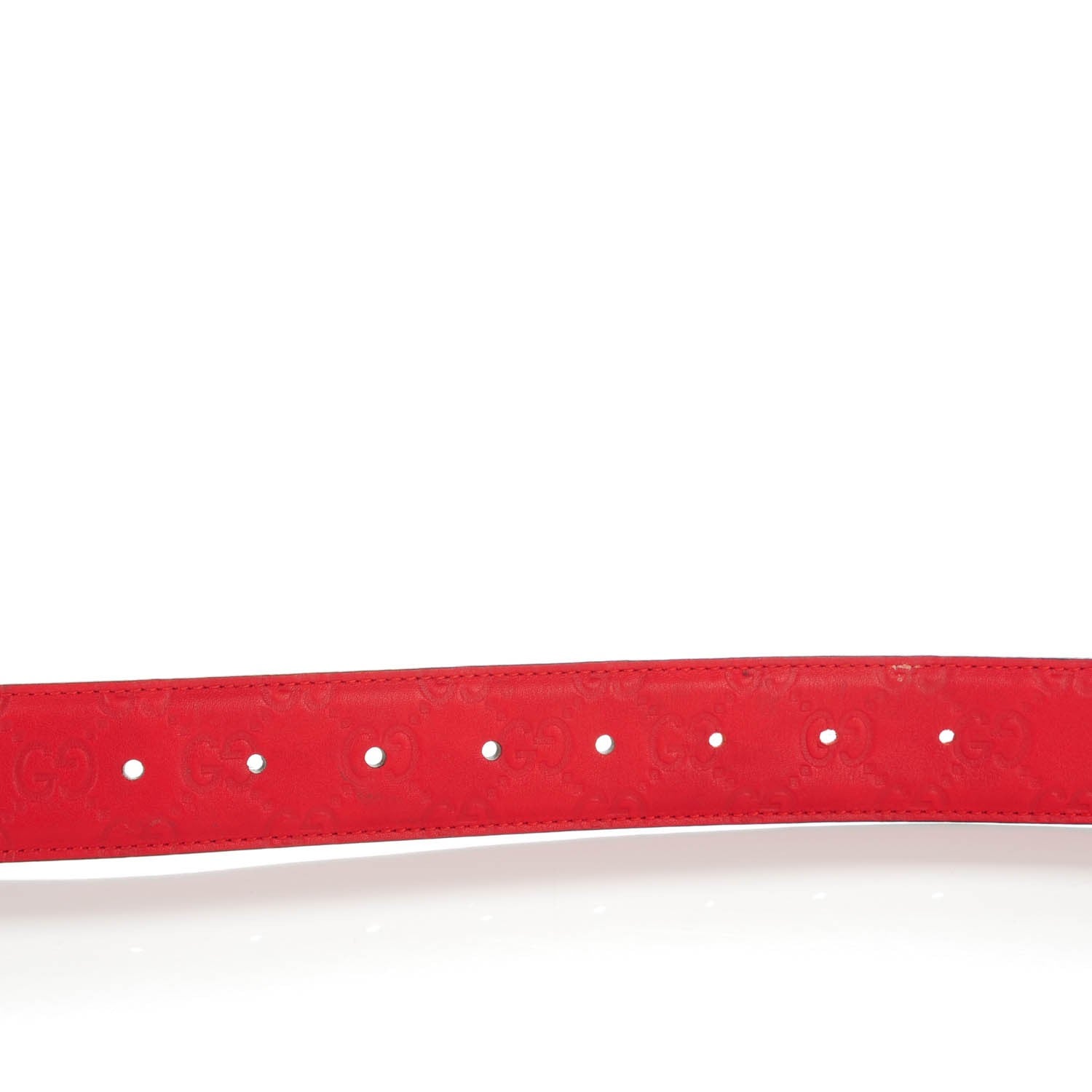 Gucci Guccissima Signature Interlocking G 37mm Belt 80 32 Rosso 3 of 8