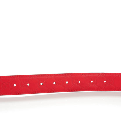 Gucci Guccissima Signature Interlocking G 37mm Belt 80 32 Rosso 3 of 8