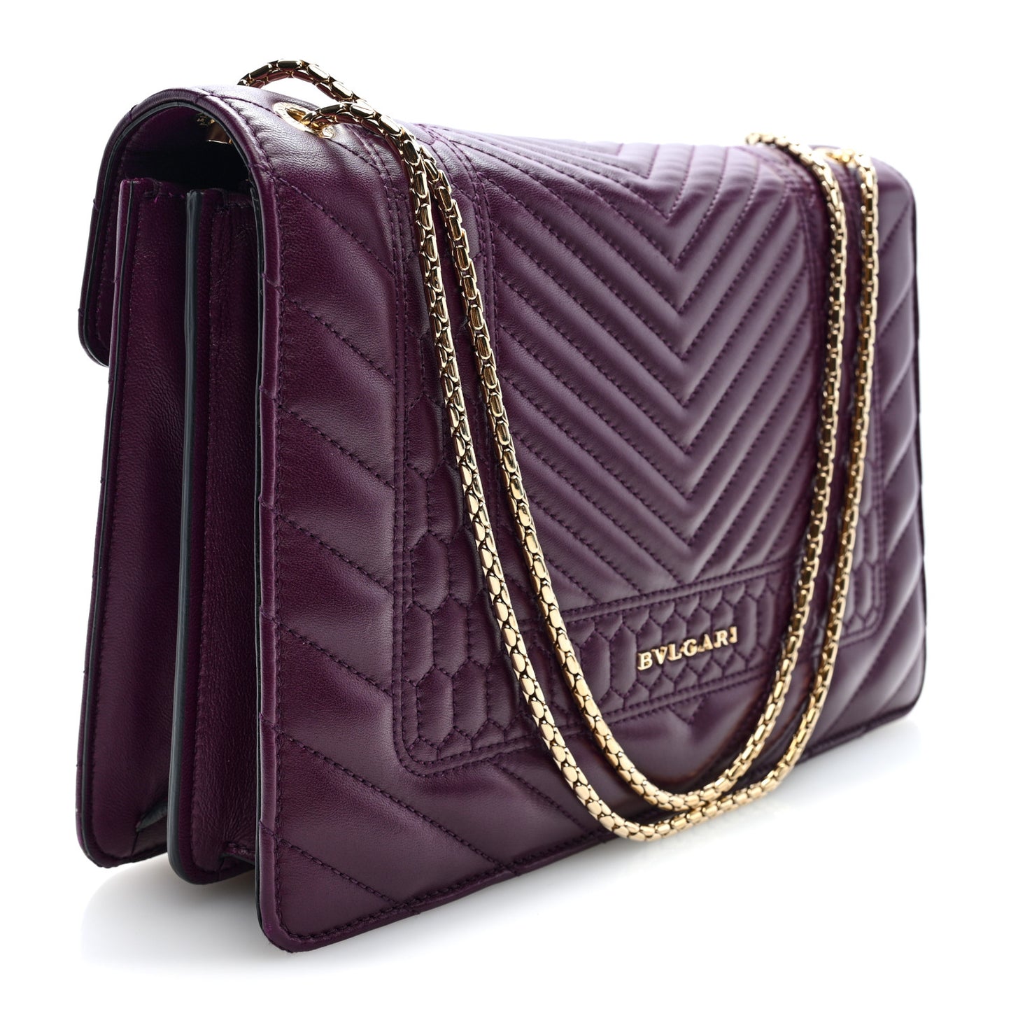 Nappa Quilted Serpenti Forever Shoulder Bag Plum