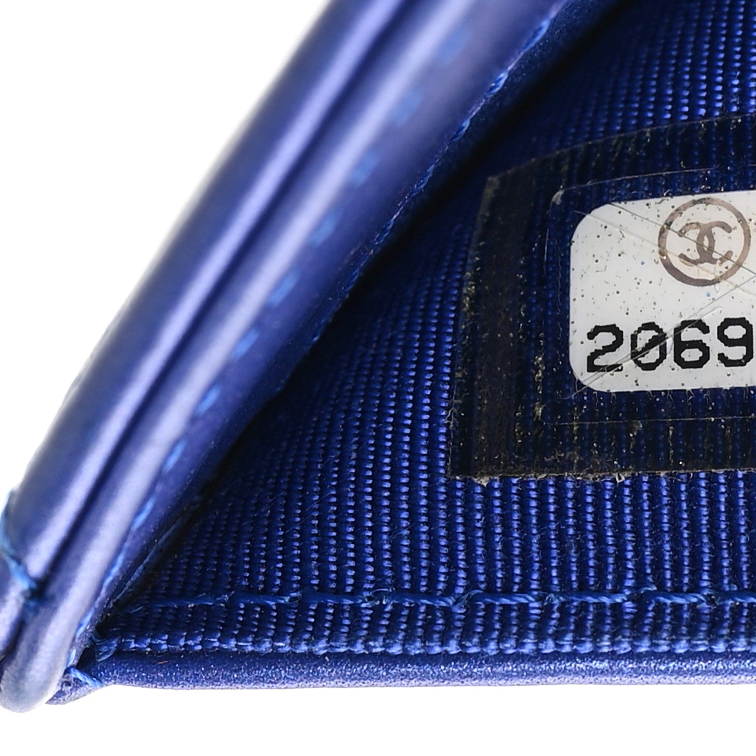 Chanel Iridescent Lambskin Quilted Double Stitch Compact Zipped Pocket Wallet Purple 8 of 9
