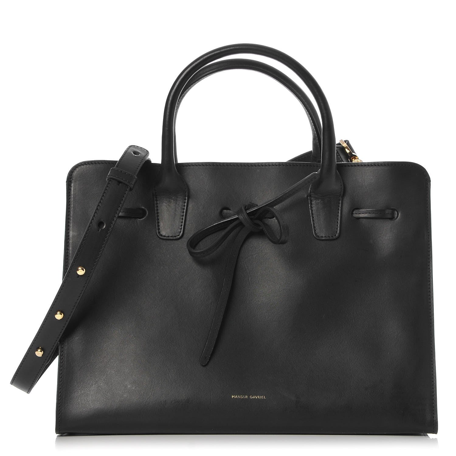 Mansur Gavriel Calfskin Sun Bag Black 1 of 13