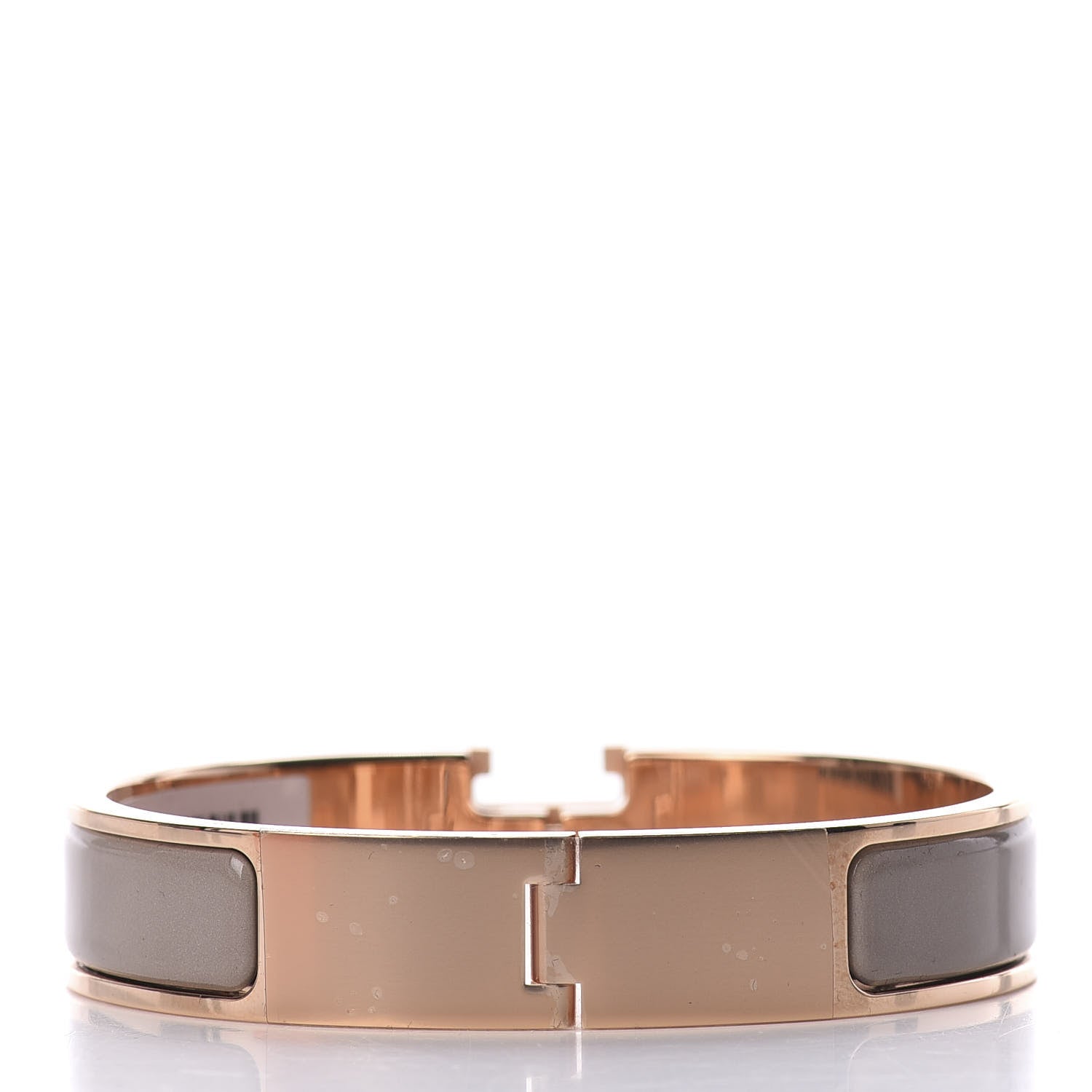 Hermes Enamel Clic Clac H Narrow Bracelet PM Marron Glace 3 of 6