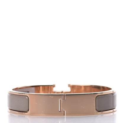 Hermes Enamel Clic Clac H Narrow Bracelet PM Marron Glace 3 of 6