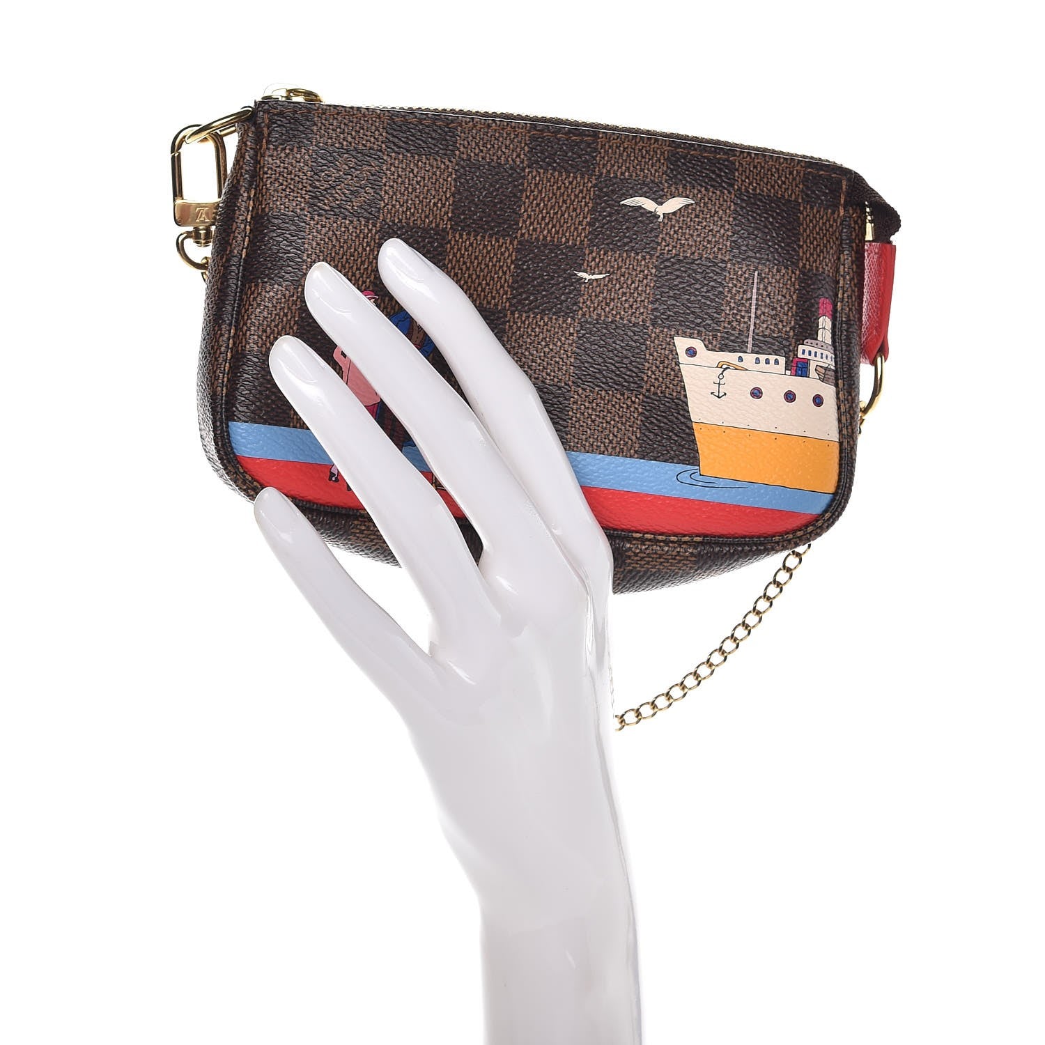 Louis Vuitton Damier Ebene 2016 Christmas Animation Mini Pochette Accessories 2 of 7