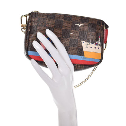 Louis Vuitton Damier Ebene 2016 Christmas Animation Mini Pochette Accessories 2 of 7