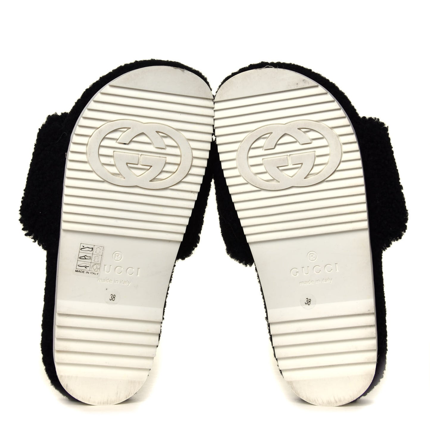 Shearling Womens Eileen Slide Sandals 38 Black Butterscotch