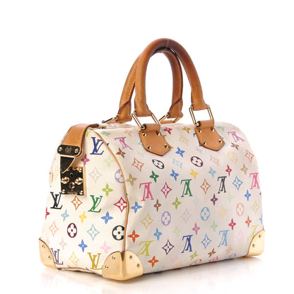 Louis Vuitton Monogram Multicolor Speedy 30 White 3 of 10
