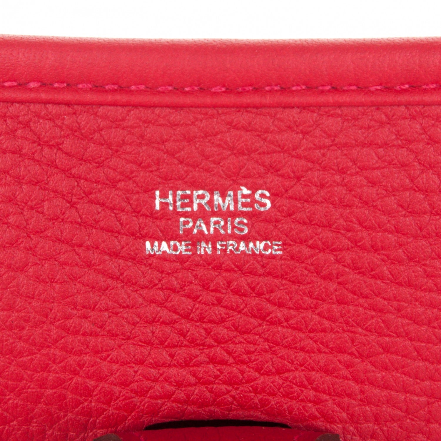Hermes Taurillon Clemence Evelyne III PM Rouge Casaque 6 of 7