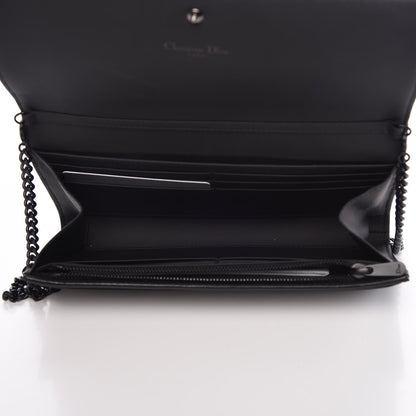 Christian Dior Ultra Matte Calfskin Studded Diorama Croisiere Chain Wallet Black 5 of 8