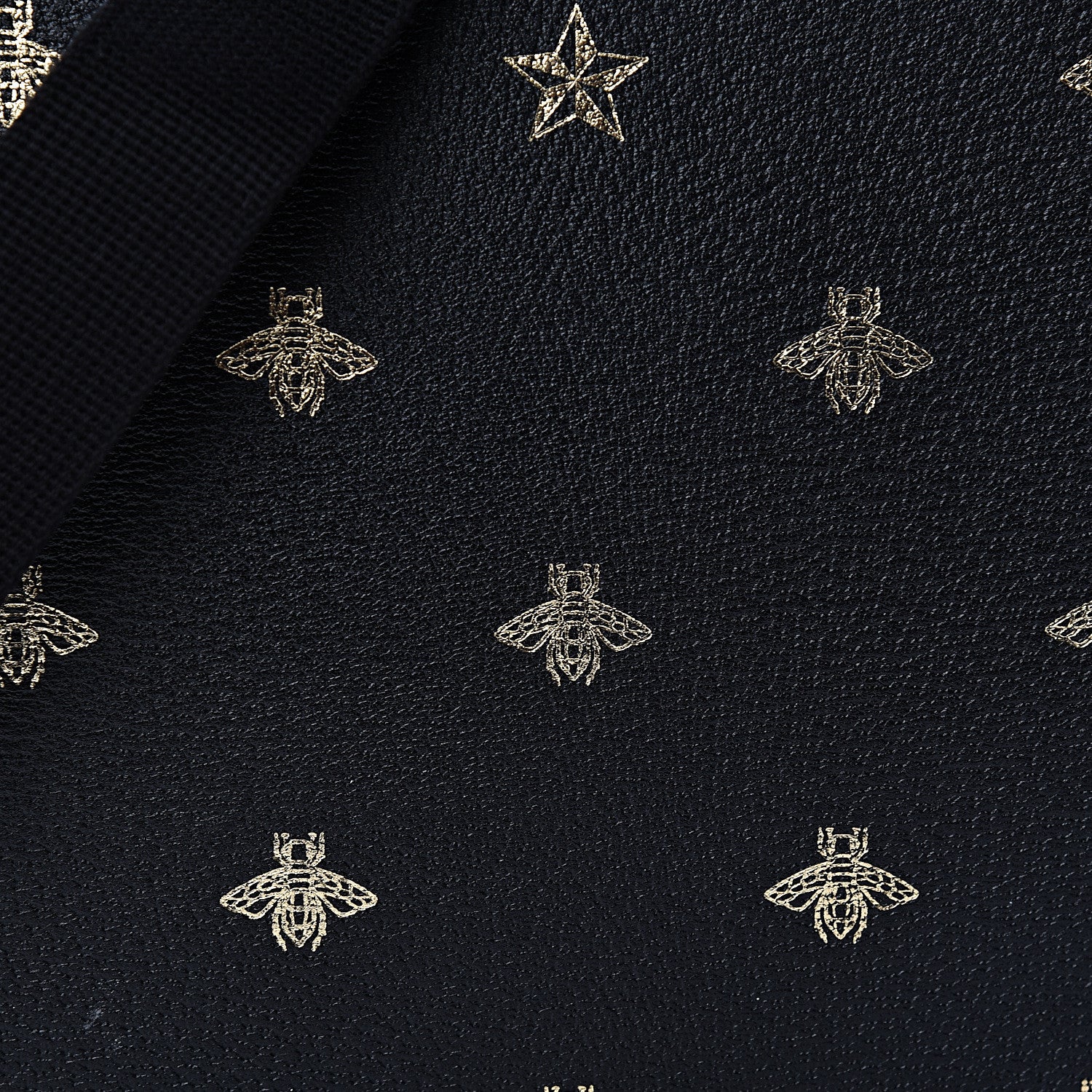 Gucci Grained Calfskin Bee Star Messenger Black 8 of 11