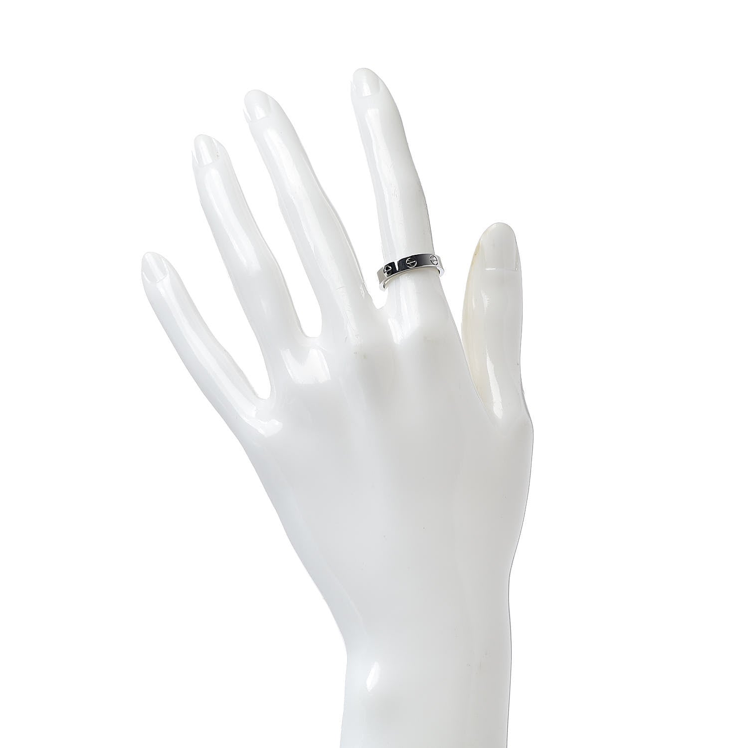 Cartier 18K White Gold 3.5mm LOVE Wedding Band Ring 49 4.75 2 of 4
