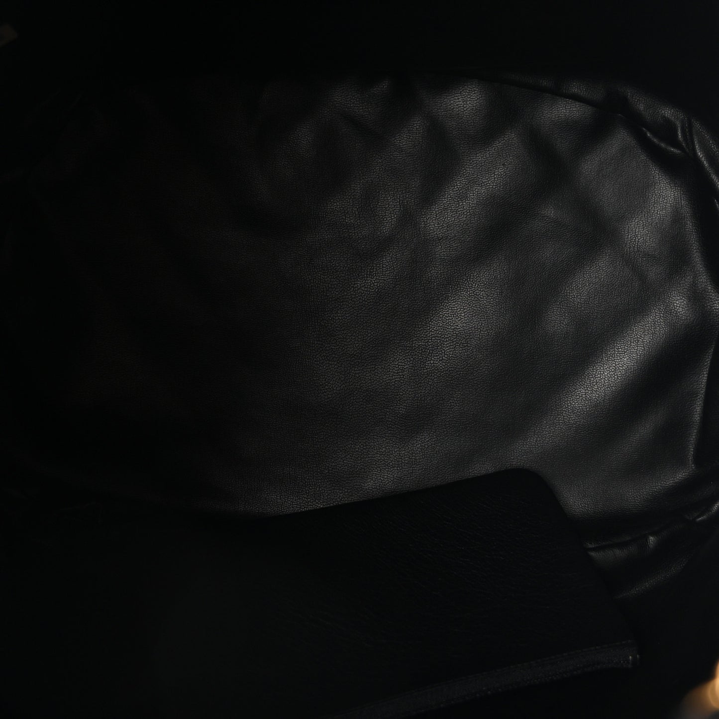 Lambskin Diamond Stitched Drawstring Shoulder Bag Black