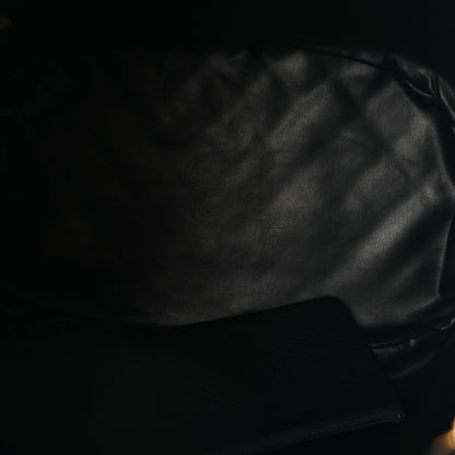 Chanel Lambskin Diamond Stitched Drawstring Shoulder Bag Black 6 of 12