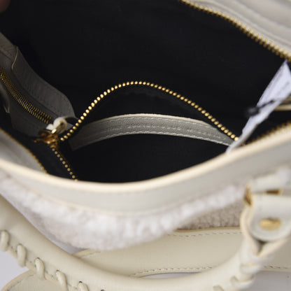 Balenciaga Shearling Nappa Gold Metallic Edge Hardware Mini City Cream 4 of 8