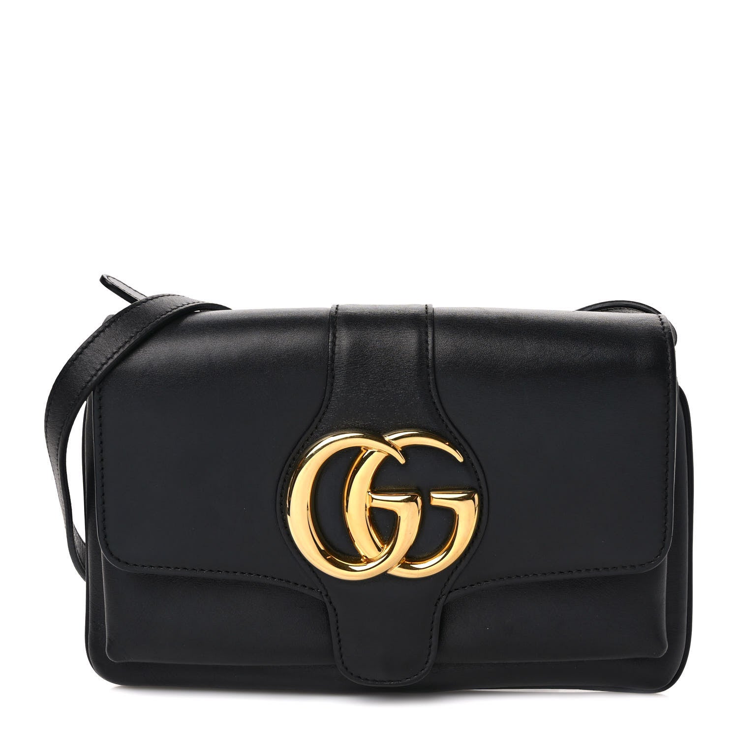 Gucci Vitello Palmellato Lux Small Arli Flap Shoulder Bag Black 1 of 8
