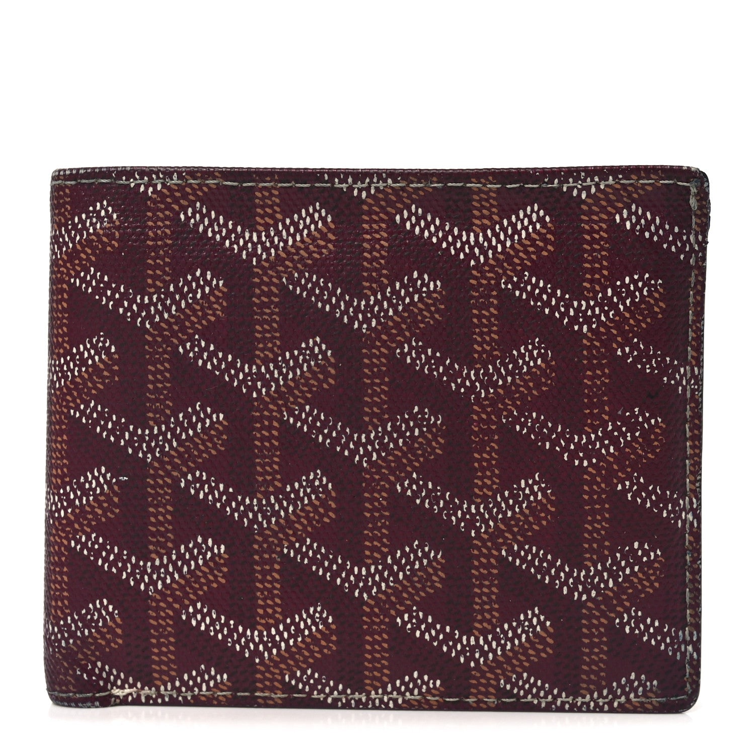 Goyard Goyardine Bi-Fold Victoire PM Wallet Burgundy 1 of 8