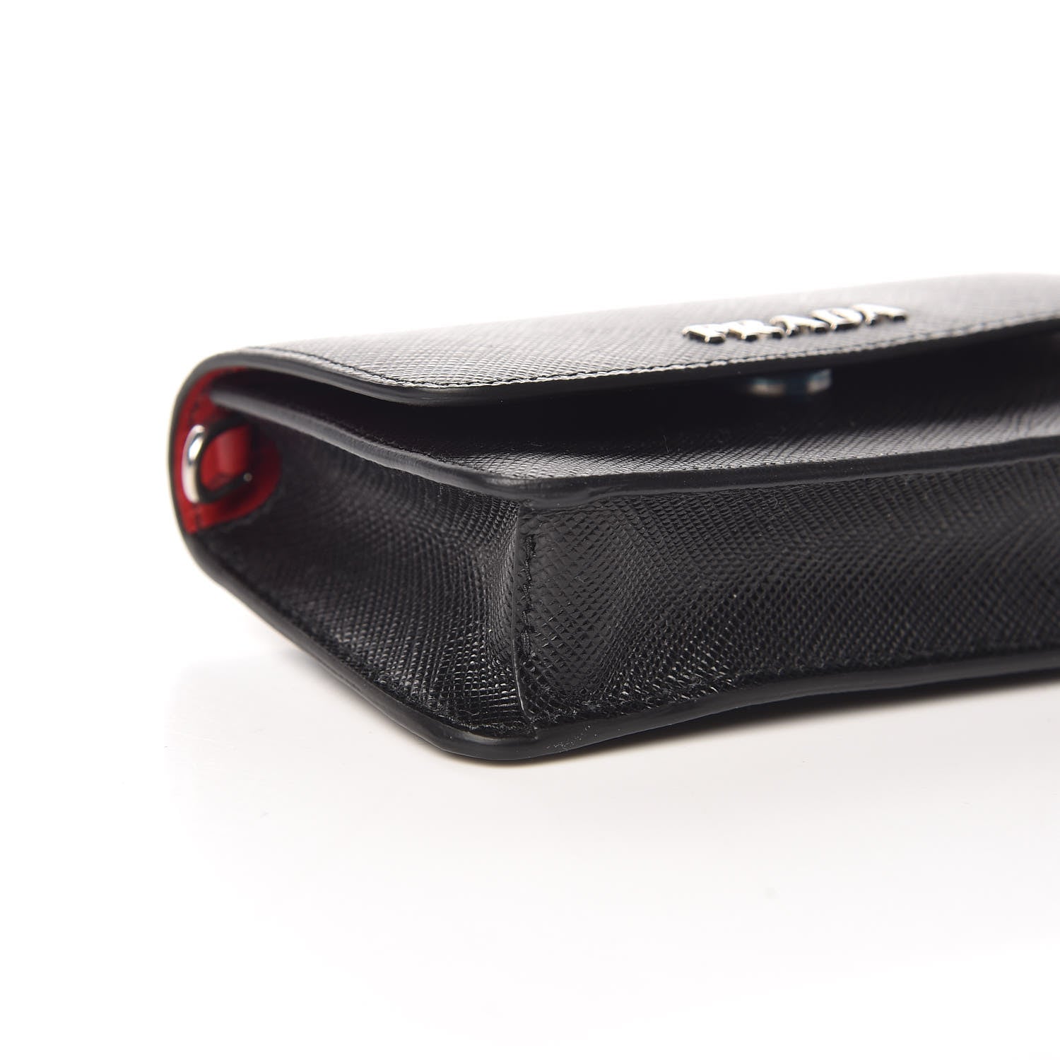 Prada Saffiano Belt Bag Black Red 11 of 12