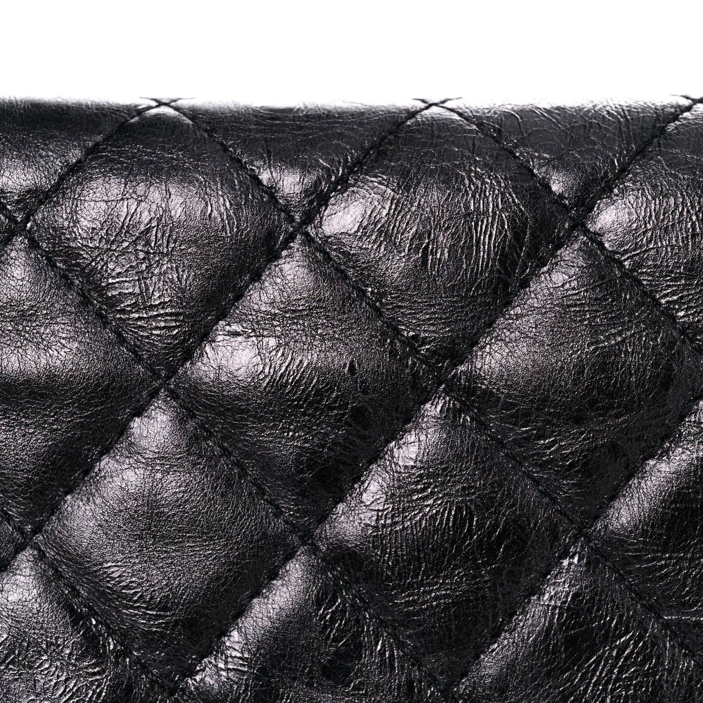 Metallic Aged Calfskin Quilted 2.55 Reissue 227 Flap So Black