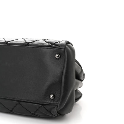Chanel Iridescent Calfskin Large Just Mademoiselle Bowling Bag Black 11 of 13