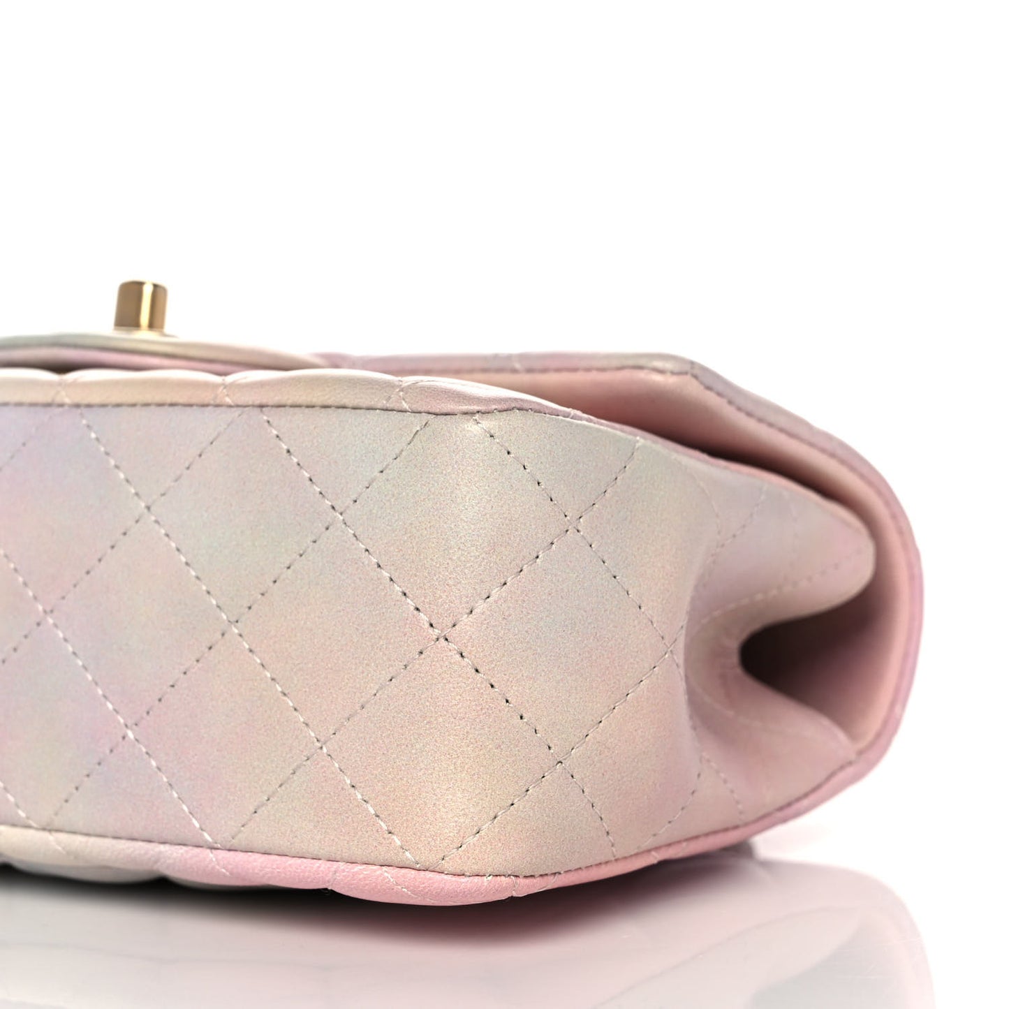 Lambskin Quilted Ombre Mini Top Handle Rectangular Flap Pink Multicolor