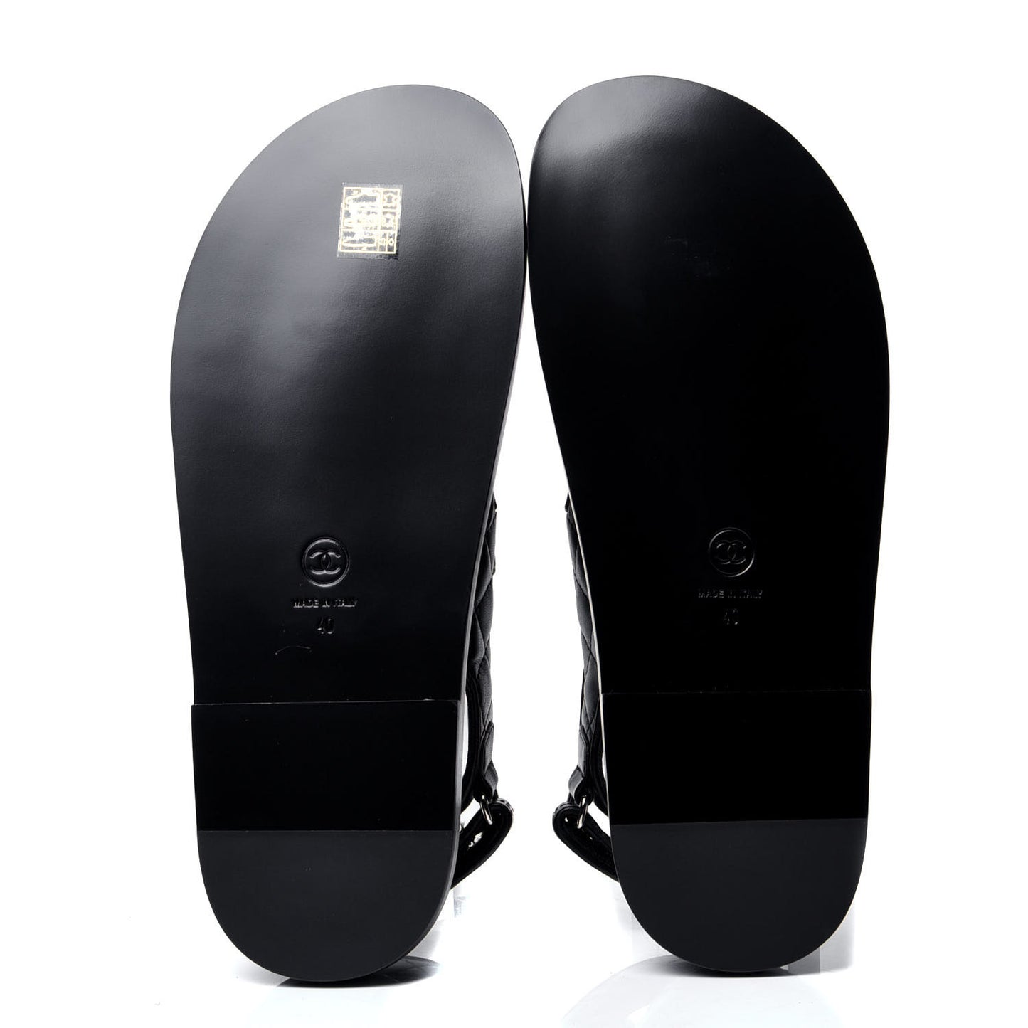 Lambskin Velcro Dad Sandals 40 Black