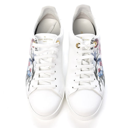 Louis Vuitton Calfskin Floral Frontrow Sneakers 40 White 10 of 10