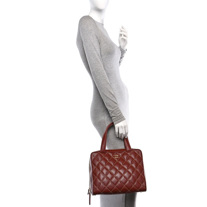 Chanel Calfskin Wild Stitch Vertical Top Handle Bag Brown 2 of 12