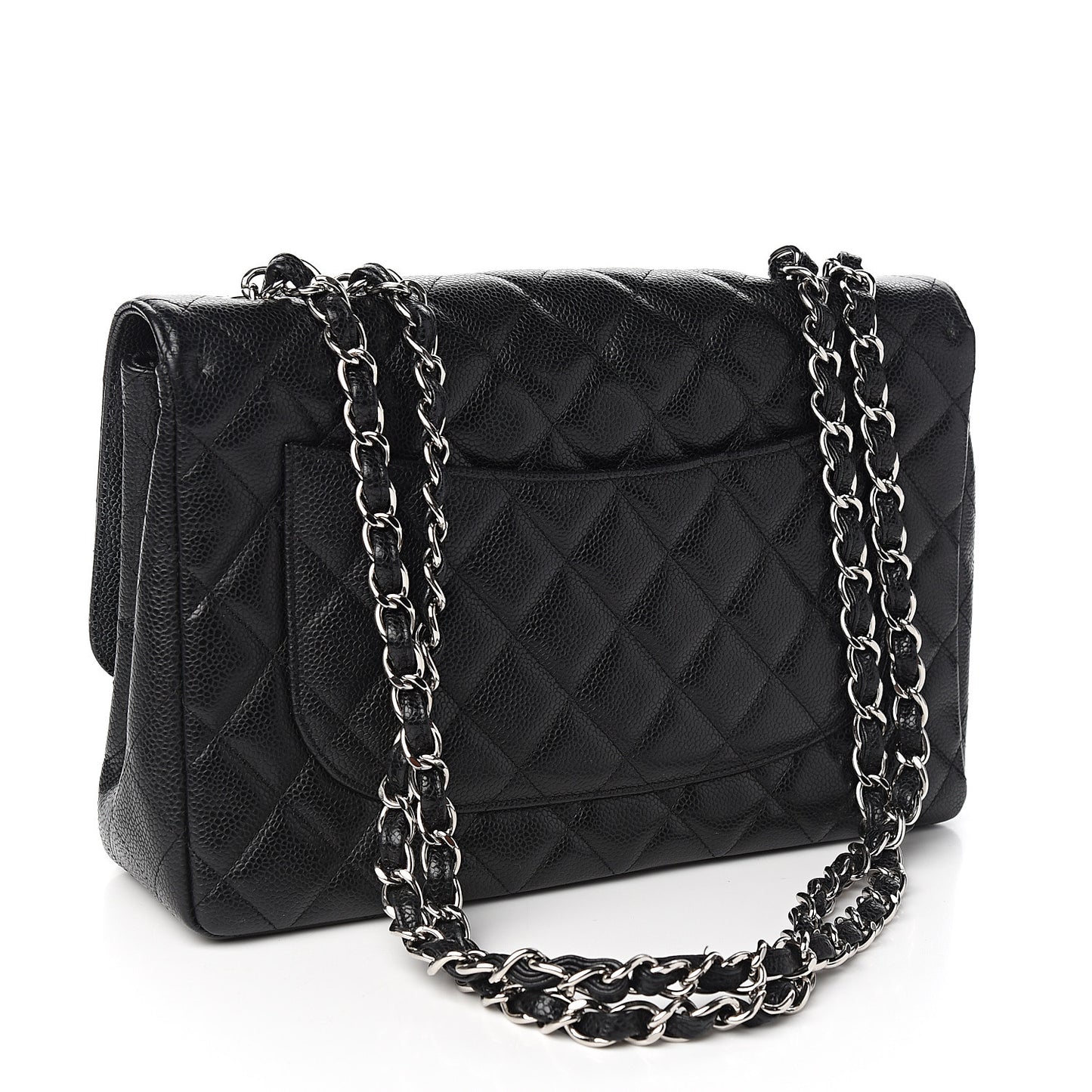 Caviar Quilted Jumbo Single Flap Black