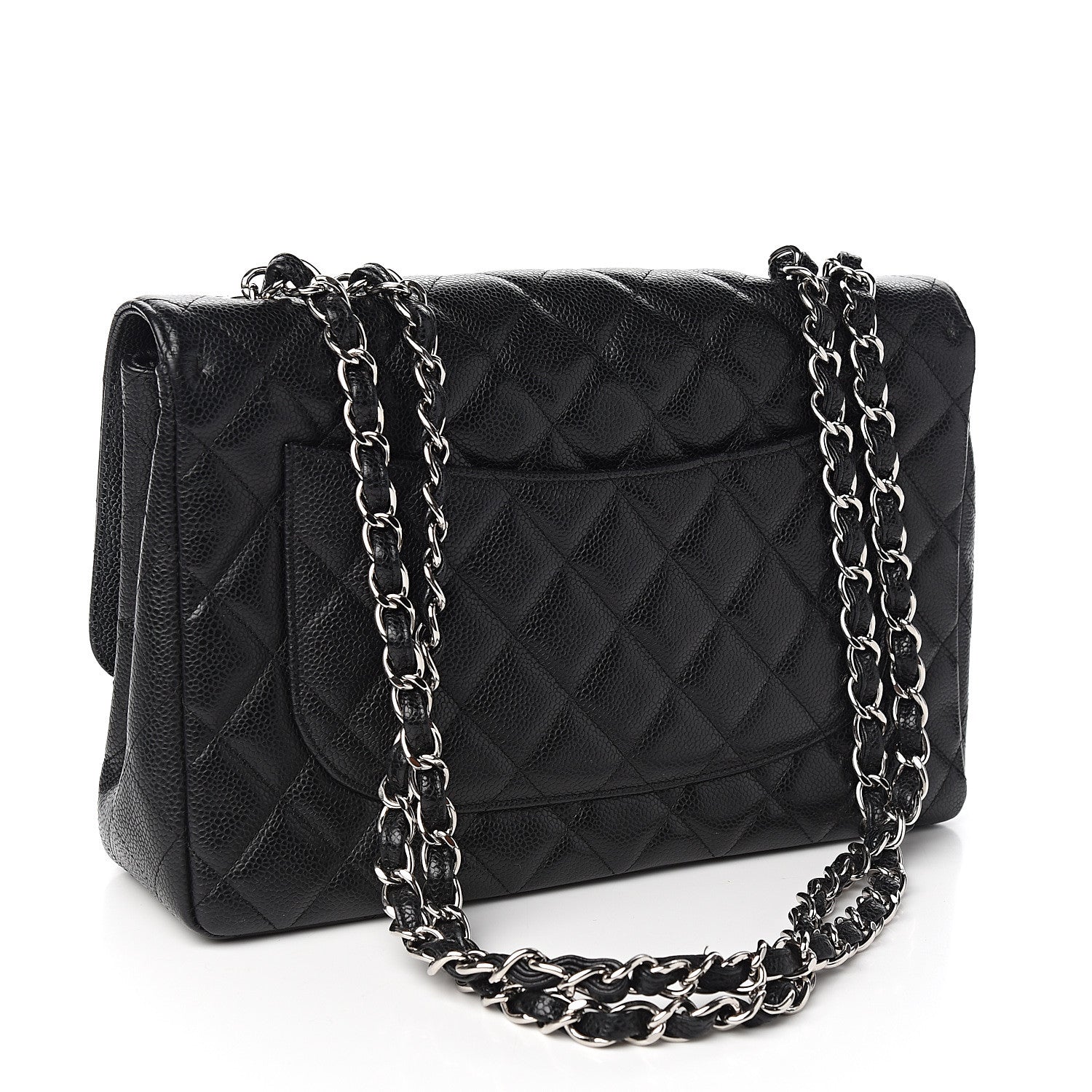 Chanel Caviar Quilted Jumbo Single Flap Black 2 of 14