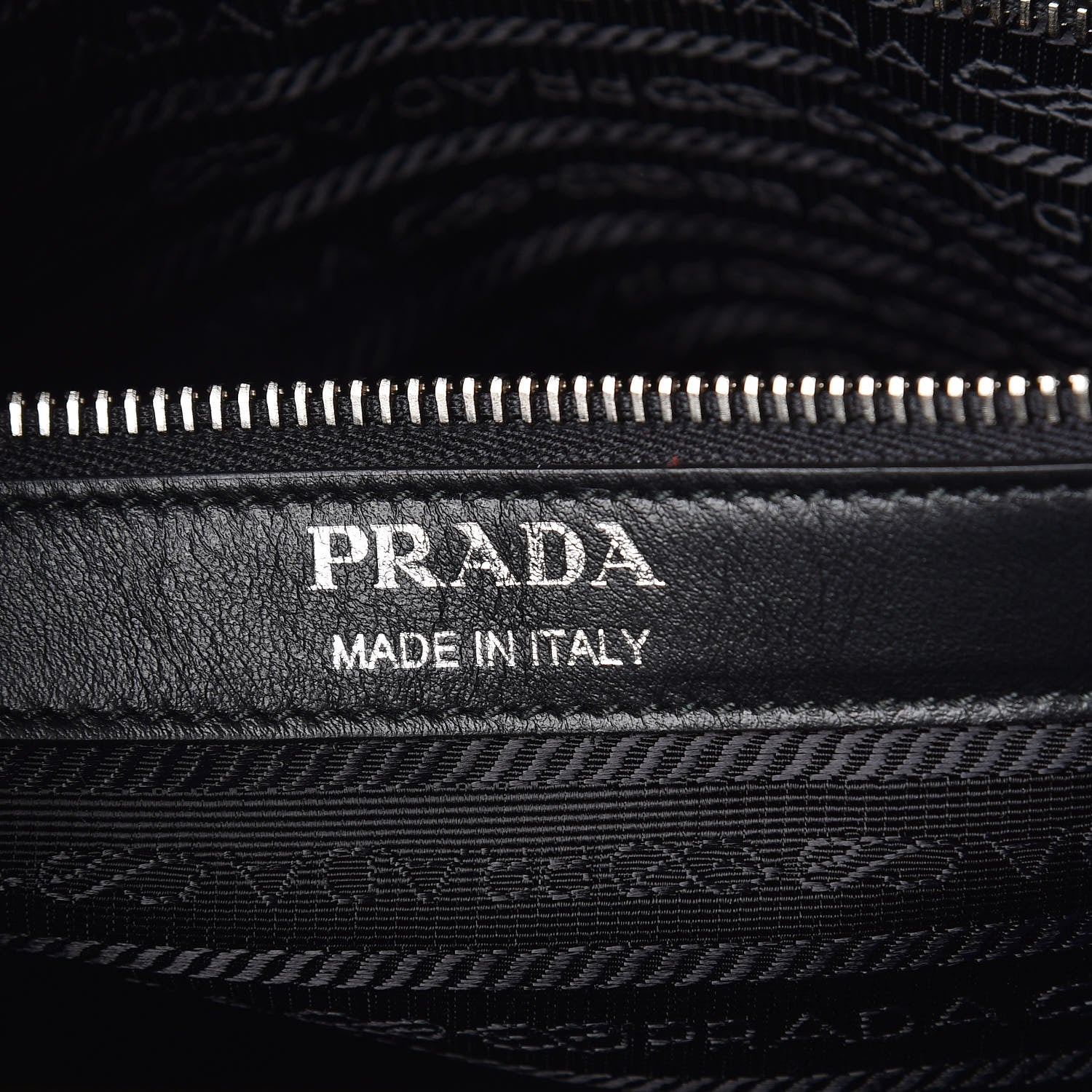 Prada Soft Calfskin Impunture Diagramme Tote Black 6 of 8