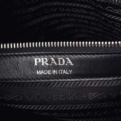 Prada Soft Calfskin Impunture Diagramme Tote Black 6 of 8