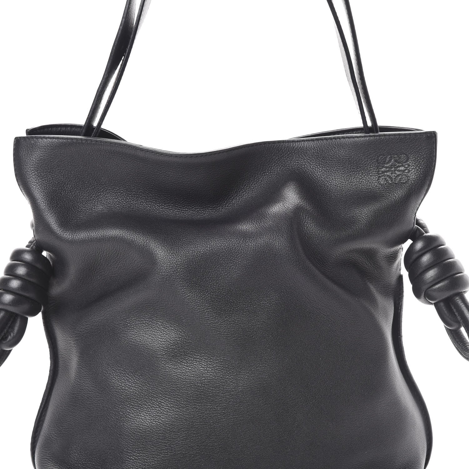 Loewe Calfskin Small Flamenco Knot Bag Black 9 of 9
