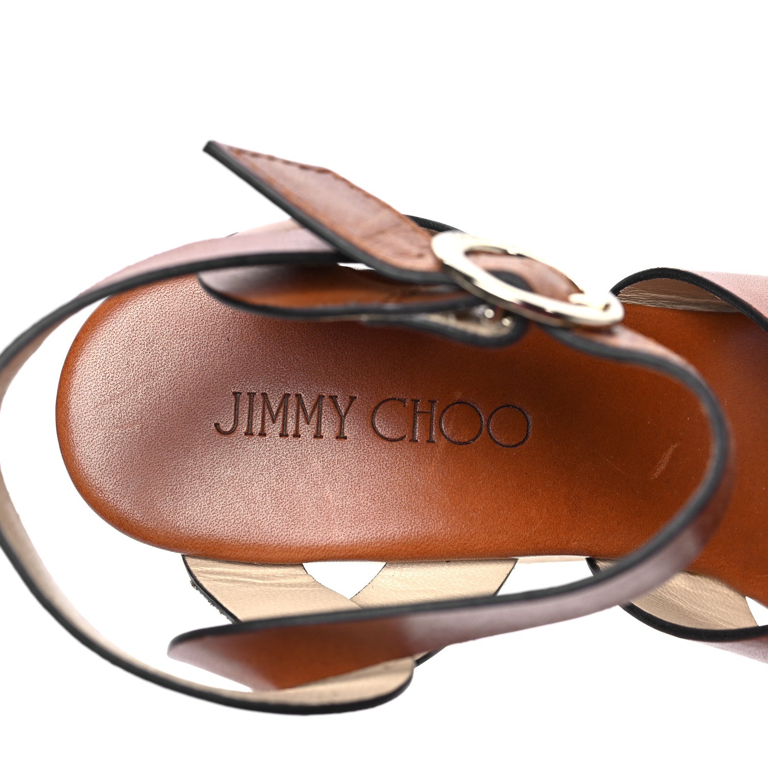 Jimmy Choo Vachetta Cork Aleili 100 Wedge Sandals 39 Brown 9 of 10