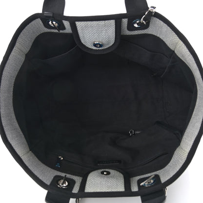 Chanel Woven Straw Raffia Medium Deauville Tote Grey 5 of 9