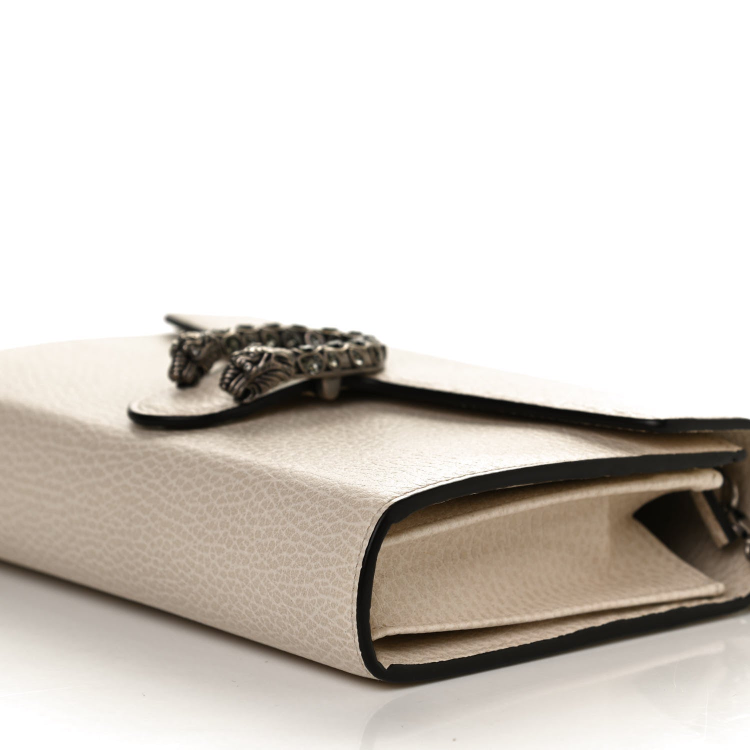 Gucci Dollar Calfskin Mini Dionysus Chain Wallet Mystic White 10 of 11
