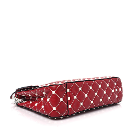 Valentino Garavani Lambskin Medium Free Rockstud Spike Shoulder Bag Rosso Valentino 4 of 7