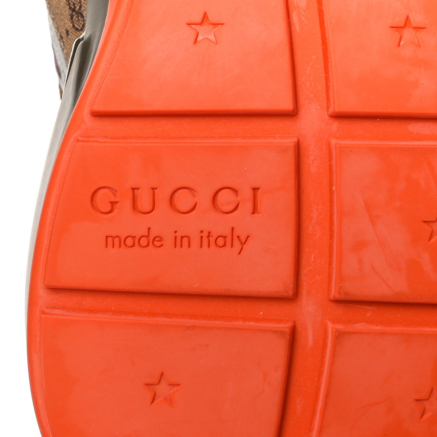 Gucci GG Supreme Monogram Mix Monogram Mens Rhyton Sneakers 7 Bordeaux Beige Ebony 8 of 9